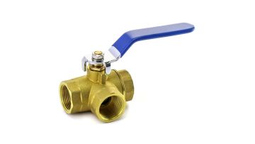 Brass ball valve, three-way valve, T-type three-way fitting,