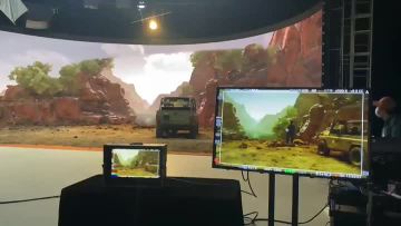 XR virtual LED display backdrop