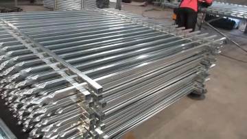 2020 new arrival powder coating security picket top steel fence with gate1
