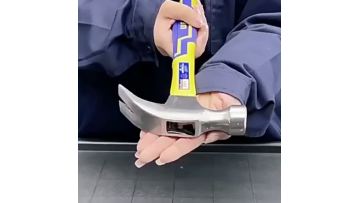 Yellow and blue claw hammer