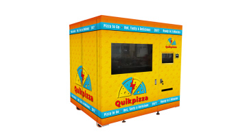 UK pizza vending machine have do the test in hommy factory
