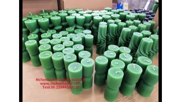 Ribbed pillar candle