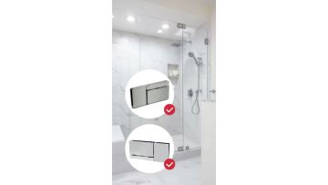 360° square beveled rotatable glass shower door pivot hinges