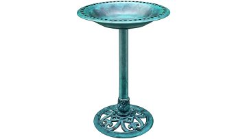 28 Inch Height Polyresin Garden Bird Bath