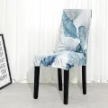 Elastic Print Dining Chair Cover Modern Removable Anti-dirty Kitchen Seat Case Stretch Chair Slipcover for Banquet Wedding Party