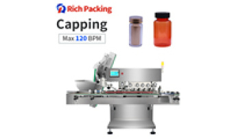 RQ-120 Automatic Metal Glass Plastic Cap Screwing Machine High Speed Capper Jar Round Bottle Capping Machine1