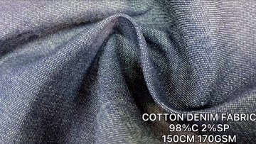 High quality Breathable jean cotton spandex material textile denim indigo woven fabric italy for jeans1