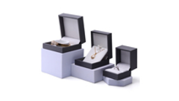 Hanhong wholesale jewelry packaging organizer velvet jewelry packaging box luxury silver leather ring necklace jewelry box1
