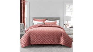 OEKO-TEX certificate Wholesale lightweight Bedding Set Quilt Set bedspread coverlets 3pcs velvet bedspread set1