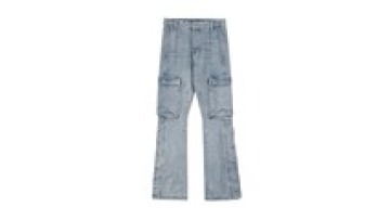Wholesale Hole Skateboard Straight Overalls Hip Hop Functional Casual Jeans1