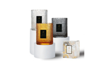 Custom Creative Luxury Candle Jars Embossed Pattern Glass Candle Jars Large Empty Candle Container1