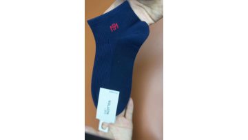 Imitation double needle men's crew socks