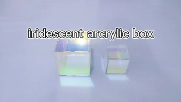 Hot sale  iridescent acrylic box acrylic box with lid1