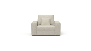 Light-Toned Fabric Single Sofas Pillow-Included, Minimalist, and Stylish Armchair Varieties