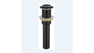 Black Sink Drainer With Overflow Bath Sink Pop Up Basin Plug1