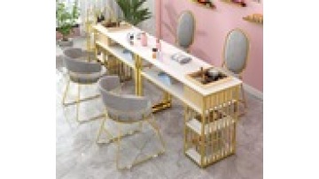 wholesale Free sample New models Modern style wireless charge  tempering glass furniture Beauty salon Manicure Nail table1