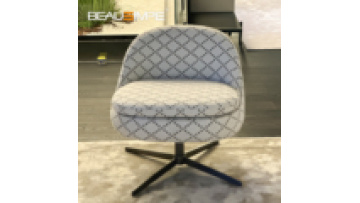 Sendai Light Luxury Style Single Swivel Chair Modern High-quality Fabric Home Furniture Villa Living Room Balcony Leisure Chair1