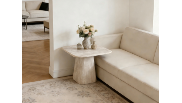 BR-CT-6103B Elegant Square Marble Coffee Table for Sophisticated Home Decor