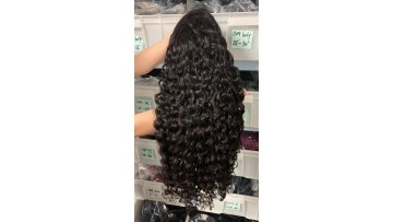 FREE Ship 13X4 water wave wig Glueless hd lace wig Vendor Unprocessed Brazilian pre plucked real human hair wig1