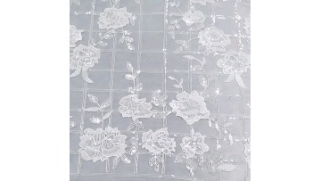 poly mesh with sequins embroidery fabric white bridal dress lace fabric1
