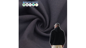 Customizable 340gsm CVC Interlock Double-side Jersey Fabric 84%Cotton 16%Polyester Wicking Solid Plain Knitted Fabric for Hoodie1