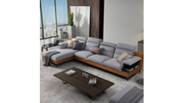 Nordic French modern minimalist fabric sofa combination living room luxury furniture sofa living room set corner L-shaped sofa1