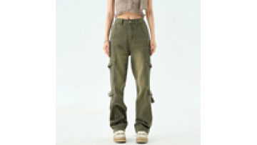 High Quality Vintage Wash Ladies Straight Leg Denim Jeans Street Pants for Women1