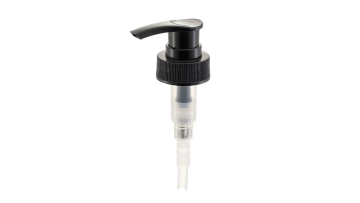 28/400 Black Ribbed Lotion Pump Dispenser For Liquid Soap And Body Wash