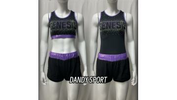 Rhinestones logo cheer practice wear