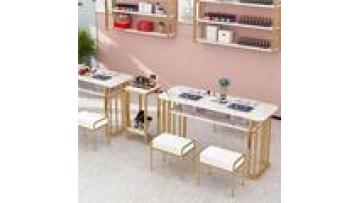 wholesale Free sample New models new design tempering glass wireless charge Beauty salon furniture  Manicure Nail table1