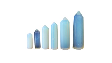 Syn.Opalite Single Pointed Hexagonal Prism Beads Ornament 32SP1492