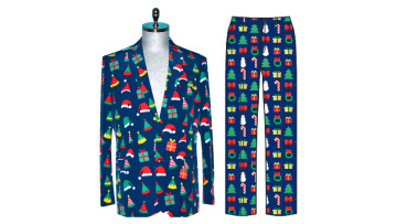 Size can be customized new design plus size men suits 2 pieces christmas party costume1