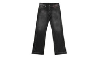Bulk Wholesale Black High Waist Damaged Flared Printed Jeans Trousers for Men1
