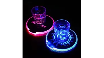 Colorful LED Drink Coasters with Custom Light Options1