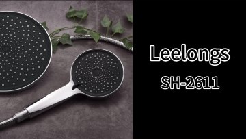 LEELONGS Plastic Large Spray 3 Jet Modes Premium Rain Shower Head Black For Spa1