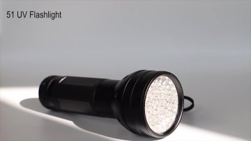 Portable Aluminum 395nm Blacklight 51 LED UV Torch For Pet Urine1