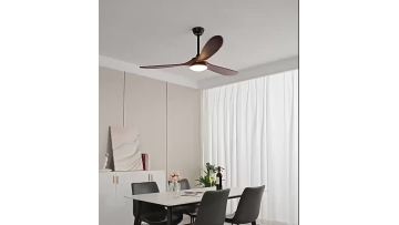 Lighted Wooden Ceiling Fan