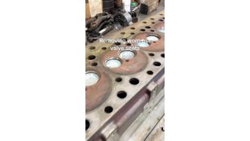 Romoving worn out valve seats.