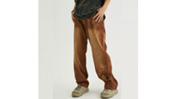 Wholesale Mens Custom Print Logo Vintage Flared Jeans for Men Straight Leg Pants1