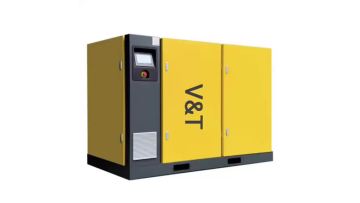 Two stage screw compressor