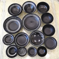 Black Big Bowl Canteen Restaurant A5 Melamine Dinnerware Hotel Wineshop Soup Bowl Victualing House Tableware Rice Bowl