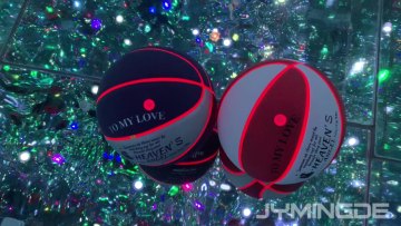 Hot sale custom laminated glow in the dark PU leather light up luminous LED basketball ball1