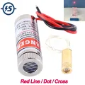 Adjustable Beam 650nm 5mW Red Line/Dot/Cross Laser Module Head Glass Lens Focusable Industrial Class 3-5V