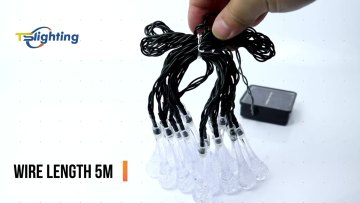 20 led Water Drop string solar decorative lights wholesale holiday lighting christmas tree decoration lights outdoor1