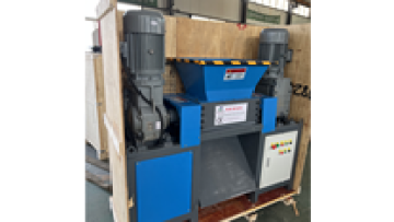Heavy duty purchase order coconut husk tyre metal plastic shredder double shaft shredder machine1