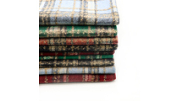 New Arrival Yarn Dyed Tweed Fabric 44.8%Polyester 25.6%Rayon 25.6%Cotton 360gsm Plaid Check Woven Fabric for Coat1