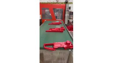 Injection molded red plastic parts