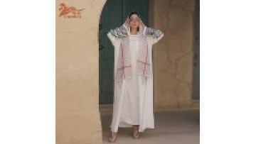 Solid Color Muslim Women's Kaftan Cardigan Abaya Front Open With Embroidery for Prayer Inspired by Turkey Dubai Arabian Styles1