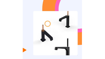 High quality modern tap black gold chrome tall  basin faucet for bathroom1