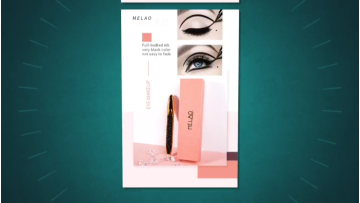 2021 hot sale long-lasting private label waterproof good color rendering Self Adhesive Eyeliner Pen1